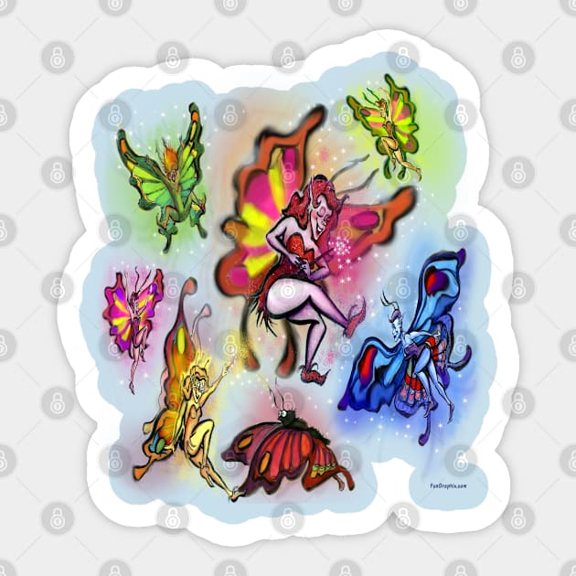 Faeries Sticker by Kevin Middleton